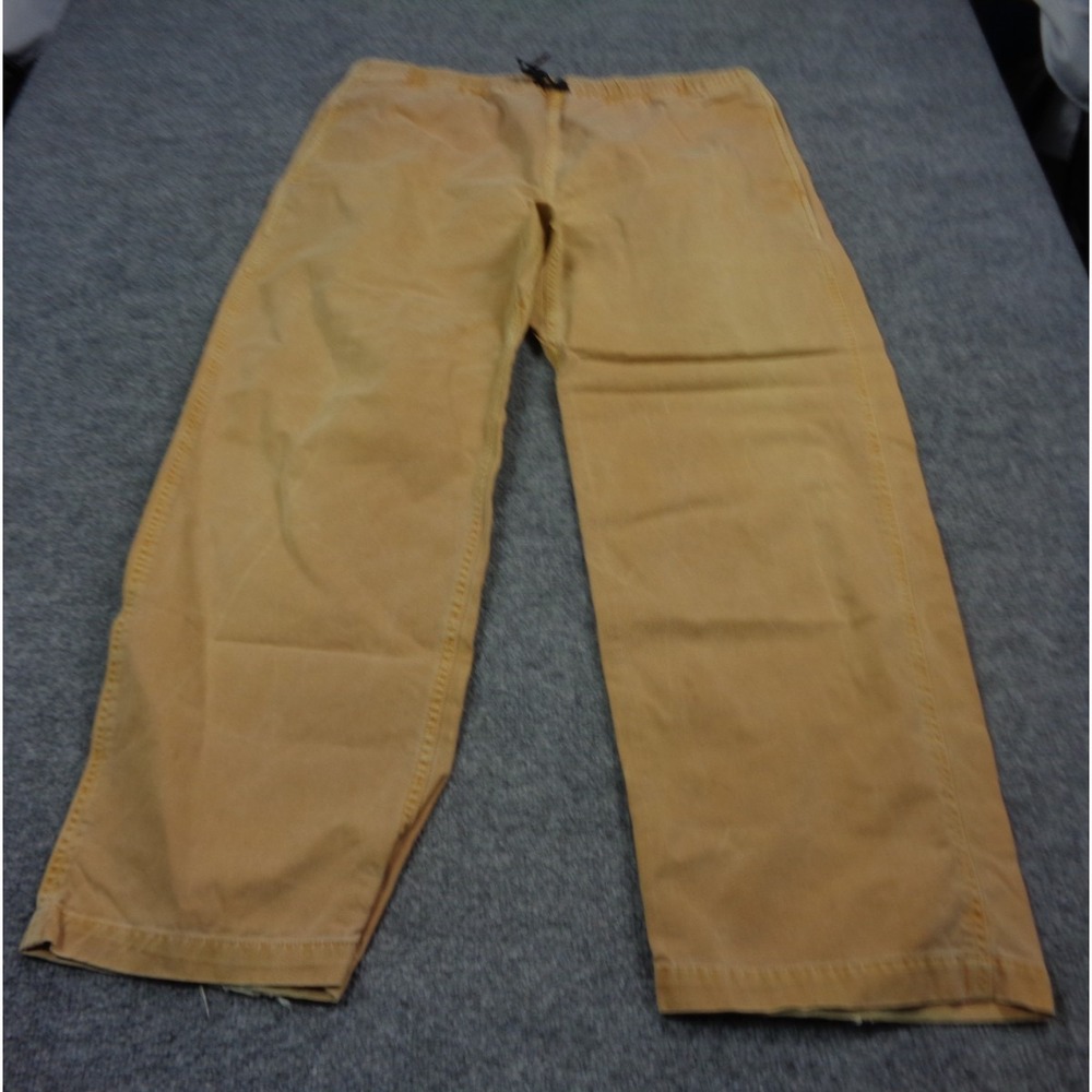Vintage 90s Gramicci Belted Pants Men XL Gold Climbing Cotton Twill Made In USA